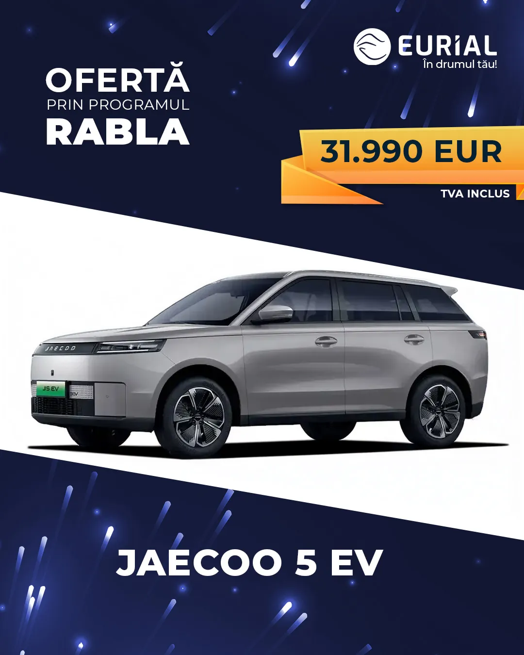 Ofertă Rabla Jaecoo 5 EV — de la 31.990 EUR TVA inclus